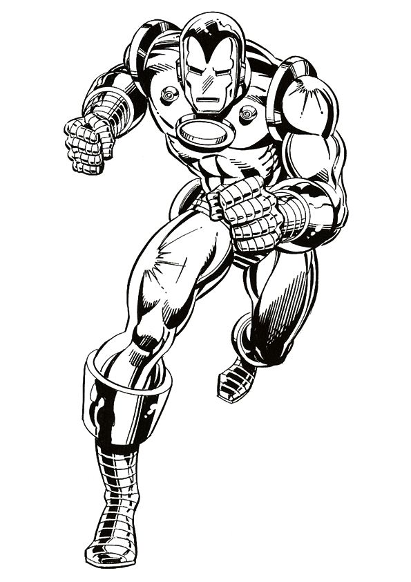 Kids n fun.com   60 coloring pages of Iron Man