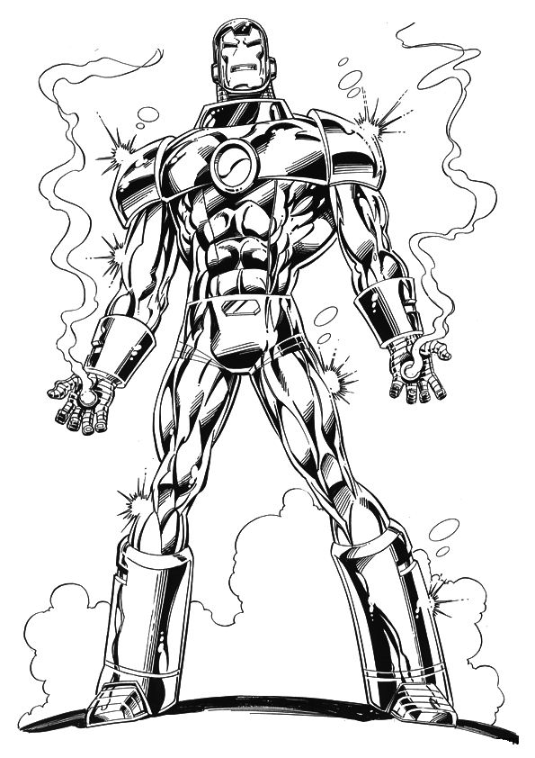 Kidsnfun.com  60 coloring pages of Iron Man