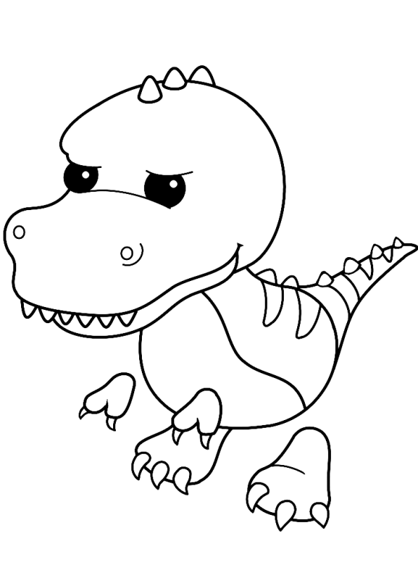 T Rex Coloring Pages in 2023  T-rex drawing, Dinosaur coloring