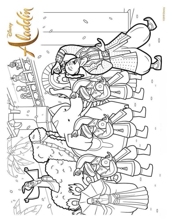Coloring page Aladdin (2019) Geist Coloring page Aladdin (2019) Geist