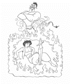 coloring page Aladdin