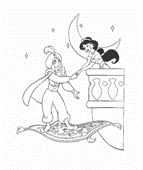 coloring page Aladdin
