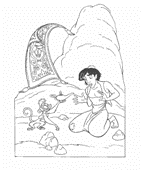 coloring page Aladdin