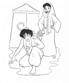 coloring page Aladdin