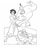 coloring page Aladdin