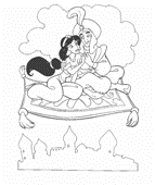 coloring page Aladdin