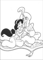 coloring page Aladdin
