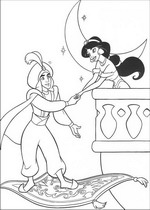 coloring page Aladdin