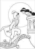 coloring page Aladdin