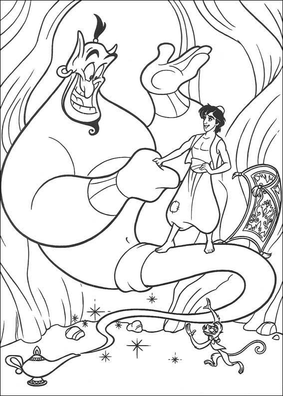 Kids n fun Coloring Page Aladdin Aladdin