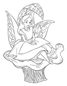 coloring page Alice in Wonderland