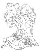 coloring page Alice in Wonderland
