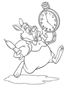 coloring page Alice in Wonderland