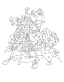 coloring page Alice in Wonderland
