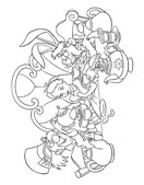 coloring page Alice in Wonderland