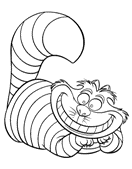 coloring page Alice in Wonderland