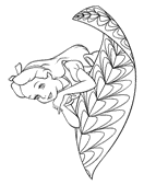 coloring page Alice in Wonderland