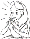 coloring page Alice in Wonderland
