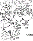 coloring page Alice in Wonderland