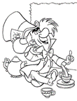 coloring page Alice in Wonderland