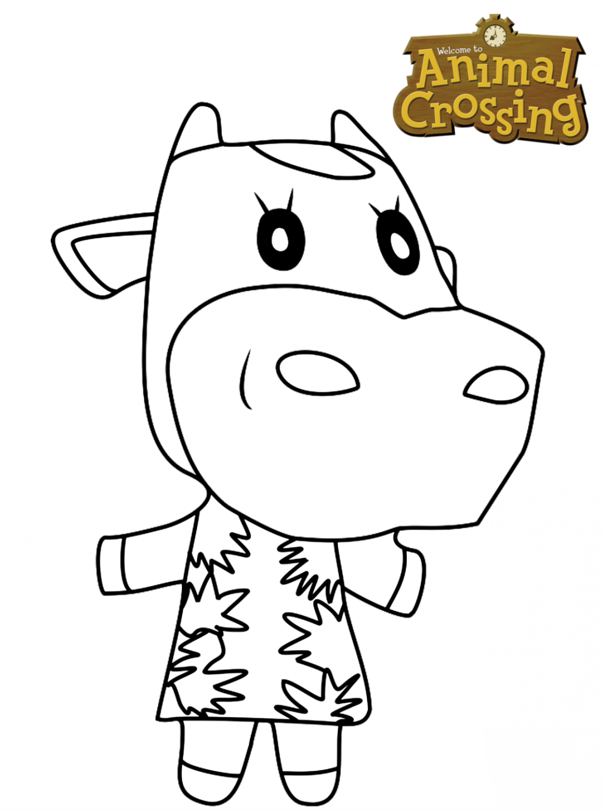 Kids n fun.com   Coloring page Animal Crossing Norma