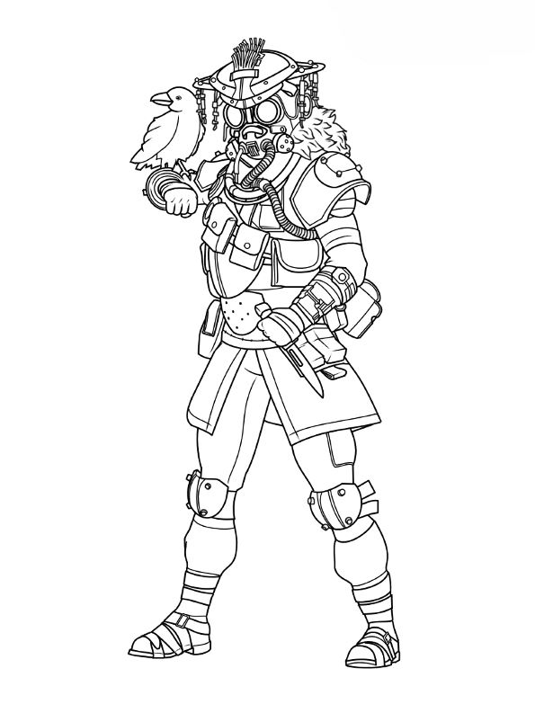 Kids-n-fun.com | Coloring page Apex Legends Bloodhound