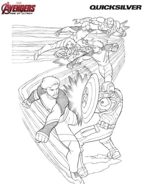 Kids Fun 18 Coloring Pages Avengers Quicksilver