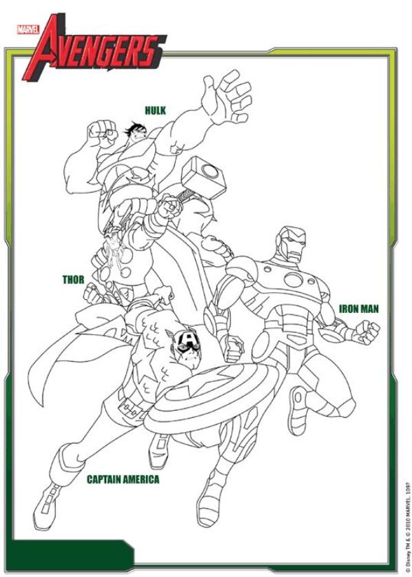 Kids-n-fun.com | 18 coloring pages of Avengers