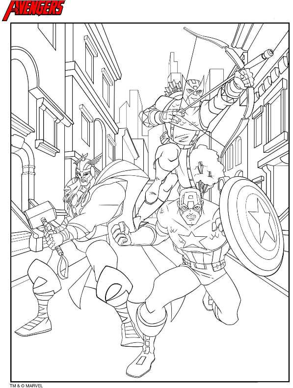Kids-n-fun.com | 18 coloring pages of Avengers