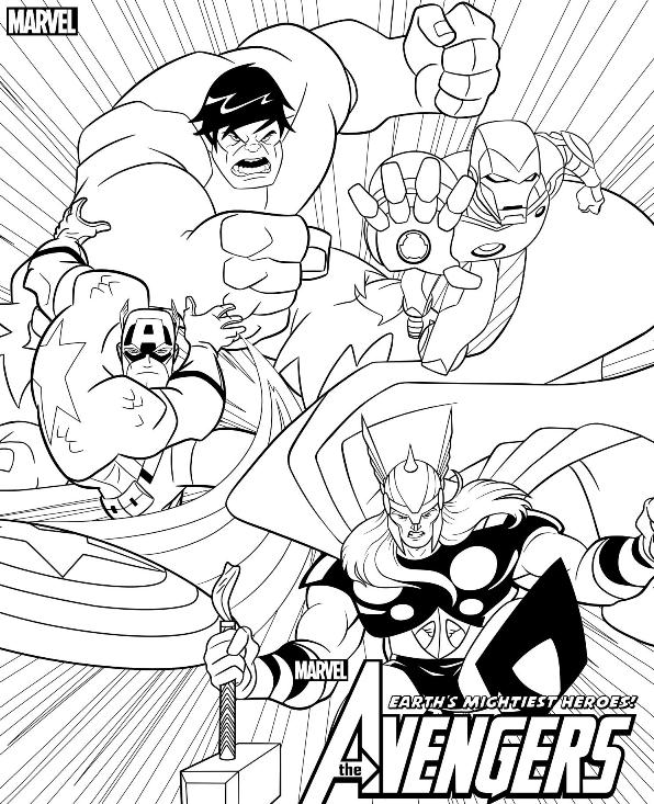 Kidsnfuncom 18 coloring pages of Avengers
