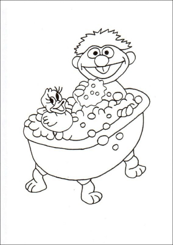 kidsnfun  22 coloring pages of in the bath