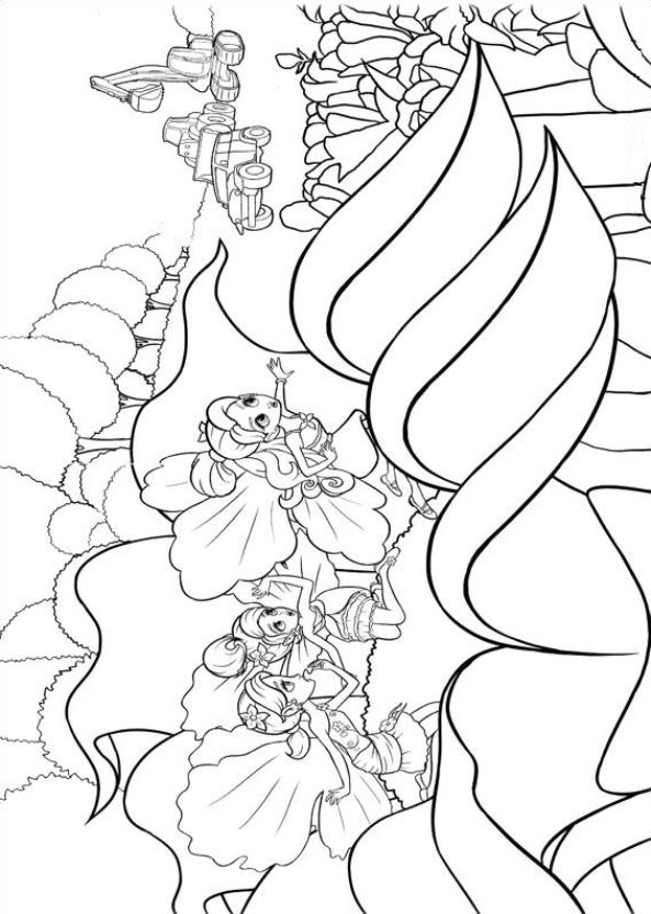 Kids Fun 19 Coloring Pages Barbie Thumbelina Musketeers Fairytopia Princess