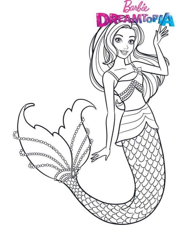 Kids-n-fun.com | Coloring page Barbie Dreamtopia Barbie Mermaid