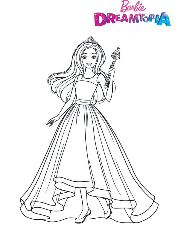 Kids-n-fun.com | Coloring page Barbie Dreamtopia Barbie Rainbow Princess