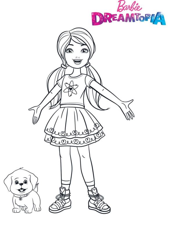 Kids-n-fun.com | Coloring page Barbie Dreamtopia Chelsea et Honey