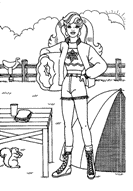 coloring page Barbie