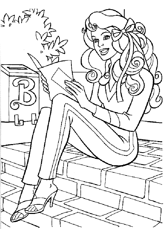 Kids-n-fun.com | 23 coloring pages of Barbie