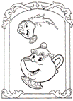 coloring page Beauty and the Beast