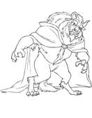 coloring page Beauty and the Beast