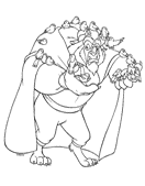 coloring page Beauty and the Beast