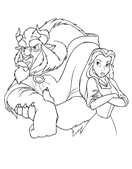 coloring page Beauty and the Beast