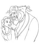 coloring page Beauty and the Beast