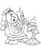 coloring page Beauty and the Beast