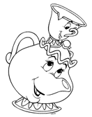 coloring page Beauty and the Beast