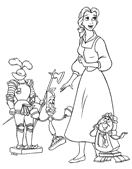 coloring page Beauty and the Beast