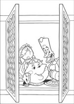 coloring page Beauty and the Beast