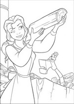 coloring page Beauty and the Beast