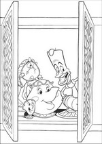 coloring page Beauty and the Beast