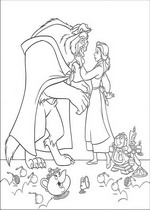 coloring page Beauty and the Beast