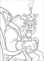 coloring page Beauty and the Beast